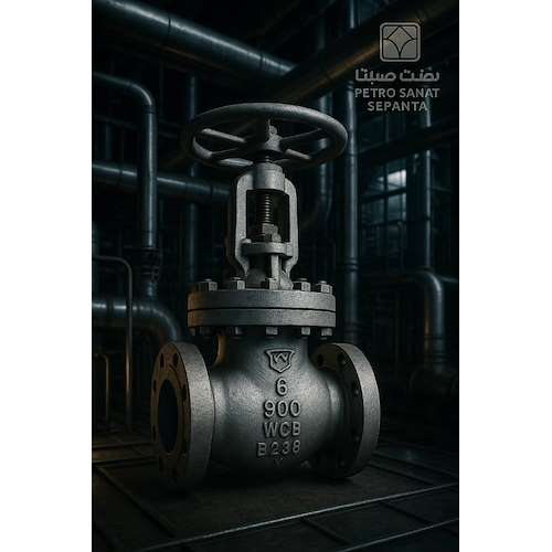 شیر کشویی فولادی ۶ اینچ کلاس ۹۰۰ - Gate Valve WCB
